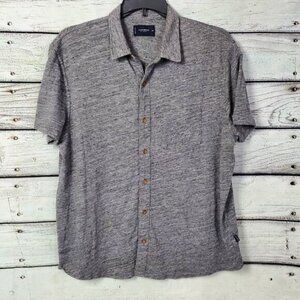 Lucky Brand XXL Gray Button Down SS Shirt